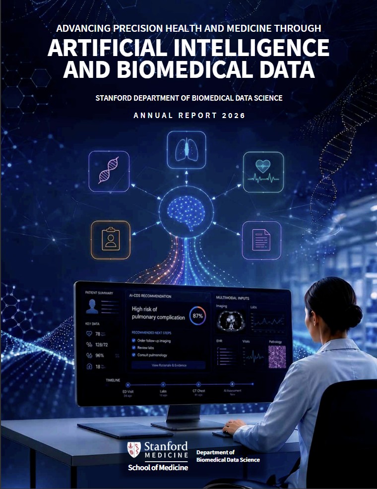 Annual Report 2026 Cover Image: Advancing Precision Health Through Artificial Intelligence and Biomedical Data